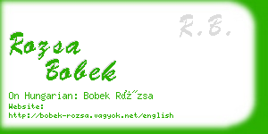 rozsa bobek business card